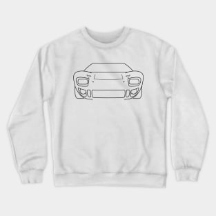 1960s Ford GT40 classic car black outline graphic Crewneck Sweatshirt